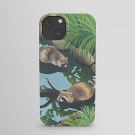 Raccoons in a Pond iPhone Case