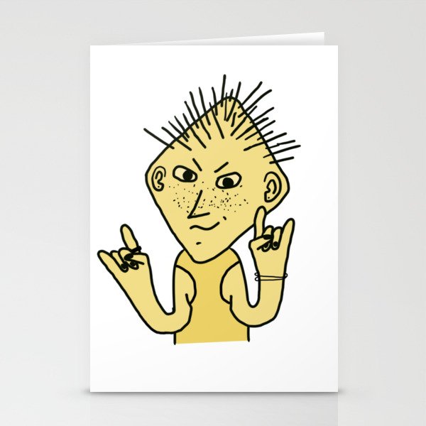 Rock and Roll Dude Stationery Cards