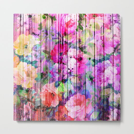 Flowers in the Wood Metal Print