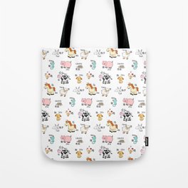 Farm Animals - Chinese/Pinyin Tote Bag