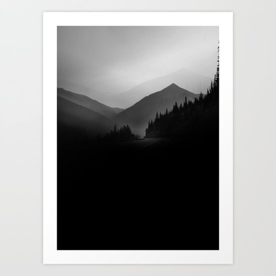Dusky Mountains Art Print