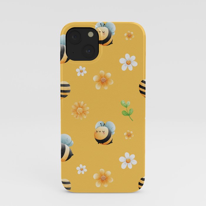 Buzzy Bee In Mellow Yellow iPhone Case
