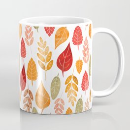 Painted Autumn Leaves Pattern Mug