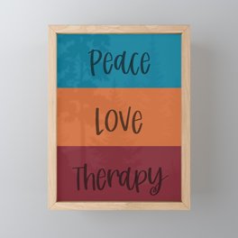 Peace Love Therapy Framed Mini Art Print