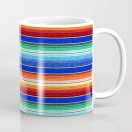 serape southwest stripe - orange and blue Coffee Mug