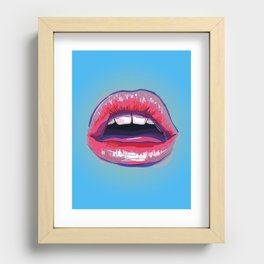 lips illustration Recessed Framed Print