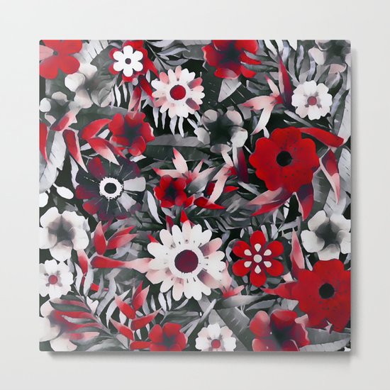 Red Garden Metal Print