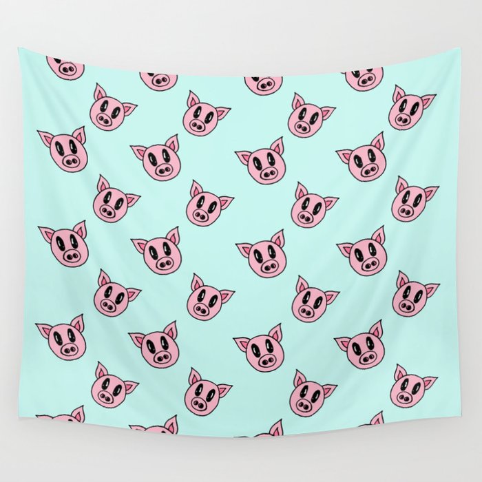 Pigly pigs Wall Tapestry