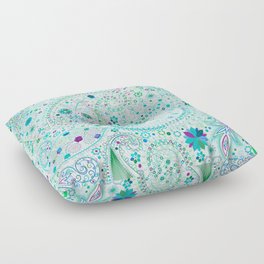 Granny's Cerulean Summer Sea-foam Shabby Chic  Floor Pillow