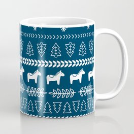 Scandinavian Christmas in Blue Coffee Mug