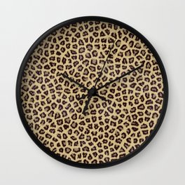 leopard jaguar cheetah print Wall Clock