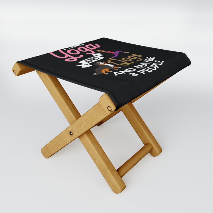 Yoga Dog Beginner Workout Poses Quotes Meditation Folding Stool