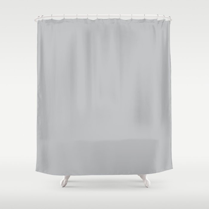 Stormy Grey - Light Neutral Mid Tone Gray Solid Color PPG Whirlwind PPG1013-3 Shower Curtain