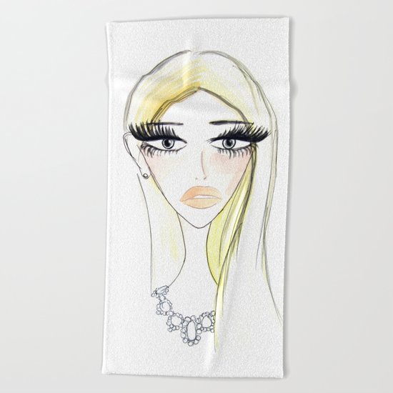 Glam Blondy Beach Towel