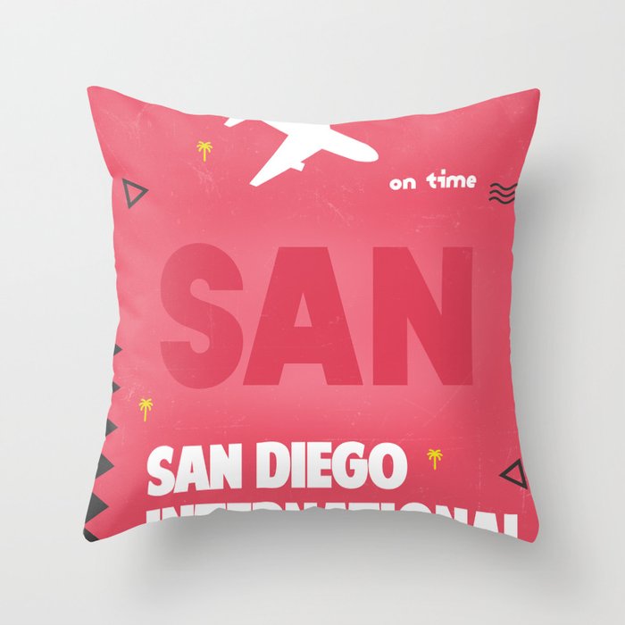 SAN San Diego airport code Throw Pillow