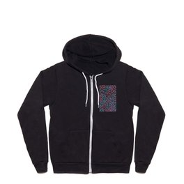 Watercolor dotted lines - pink and blue Zip Hoodie