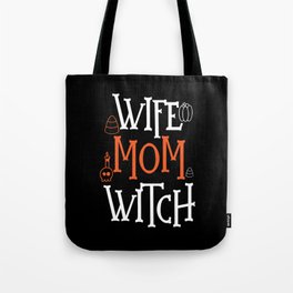 Wife Mom Witch Halloween Tote Bag