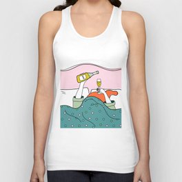 Woman and wine Unisex Tank Top