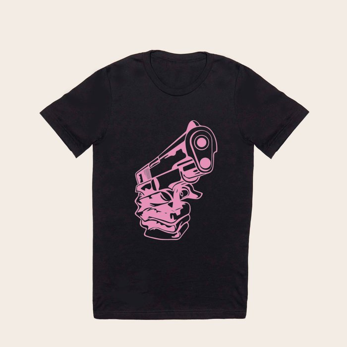Pink discount gun shirt