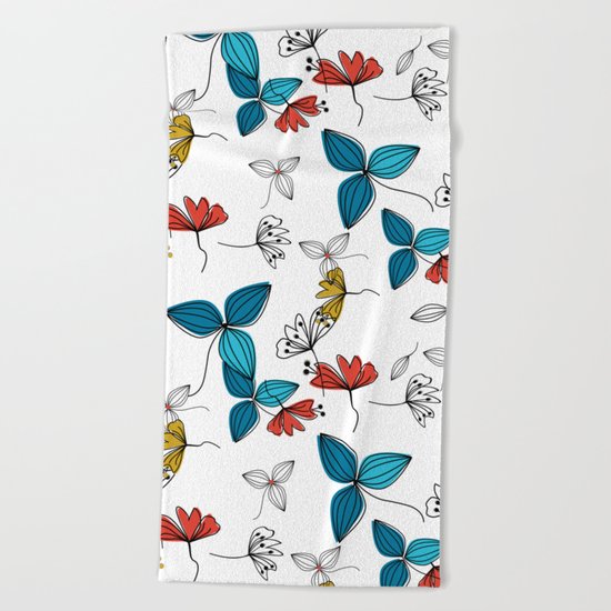 The floral pattern . Beach Towel