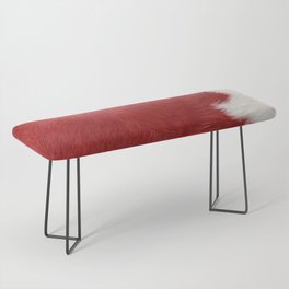 Red Cowhide, Cow Skin Print Pattern Bench