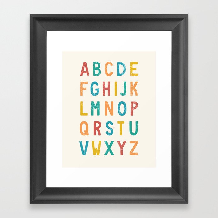 Vintage Alphabet ABCs Framed Art Print