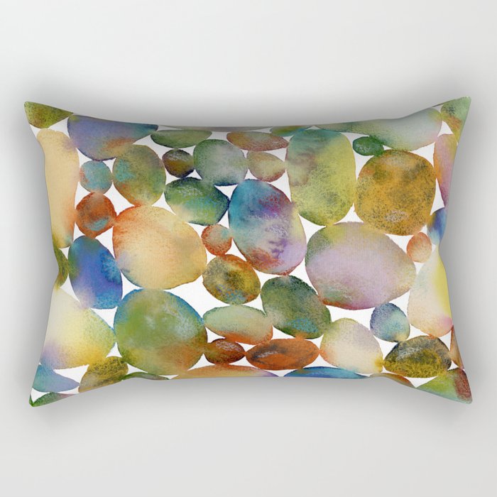Abstract Iridescent Pebbles Rectangular Pillow