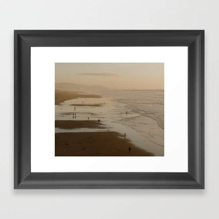 Sunset at Ocean Beach, San Francisco Framed Art Print