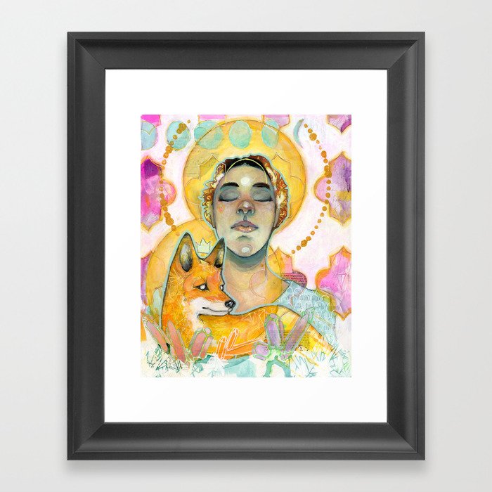 The Goddess and the Fox Framed Art Print