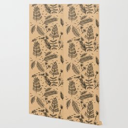 Kraft Paper Pine Wallpaper