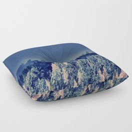 Drama Over a Pine Forest in I Art Floor Pillow
