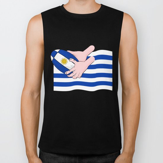 Uruguay Rugby Flag Biker Tank