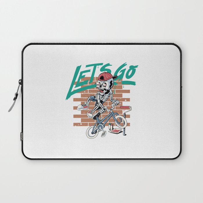 Lets Go Cycling Laptop Sleeve