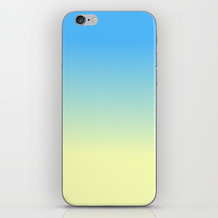 SKY BLUE & BEACH SAND YELLOW OMBRE COLOR iPhone Skin