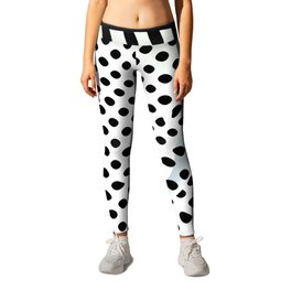 Polkadotted 3D black and white Leggings