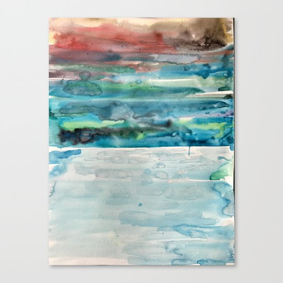 Miami Beach Watercolor #5 Canvas Print