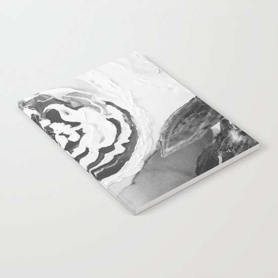 Mother's Day Roses Silver Year Black and White Notebook