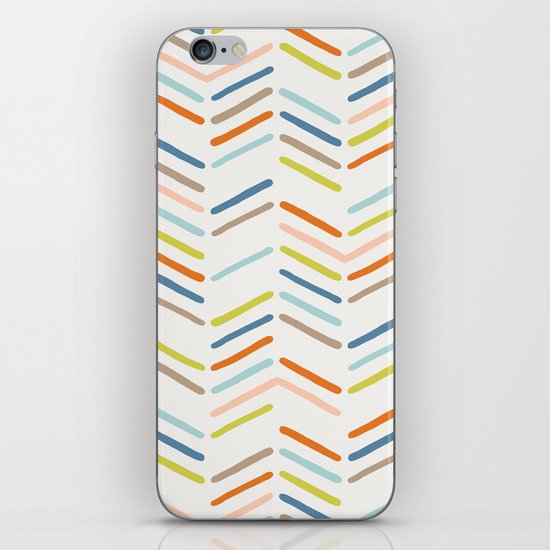 Mixed Herringbone - in Burnt Orange iPhone & iPod Skin