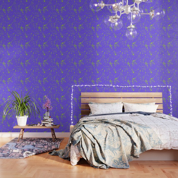 Lime Green Spray Splatter on Lavender Surface Wallpaper by Pulpixel Design  | Society6