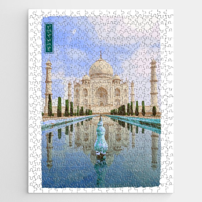 Taj Mahal - White Jigsaw Puzzle