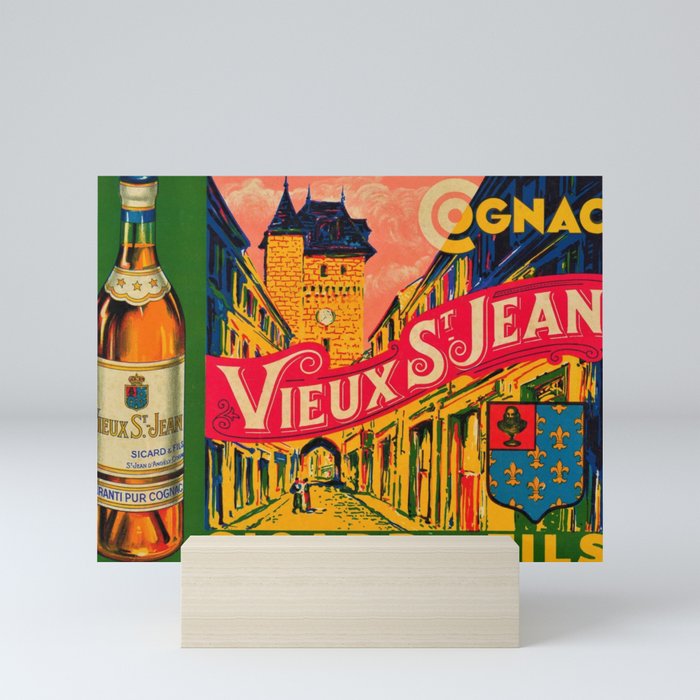 Vintage Vieux St Jean Cognac aperitif alcoholic beverages, Sicard