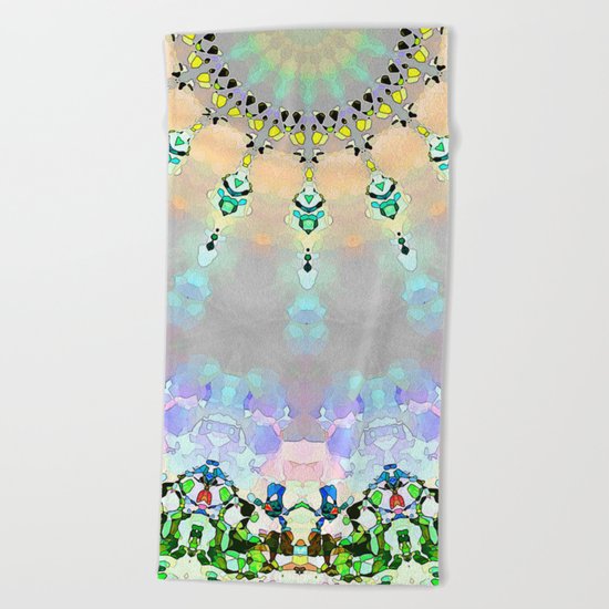 Abstract Sunshine Mosaic Beach Towel