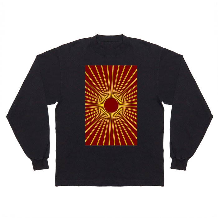 sun with maroon background Long Sleeve T Shirt