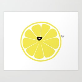 citrus fun Art Print | Colorblind, Sunny, Yellow, Graphicdesign, Lime, Citrus, Vitamind, Lemon, Orange 