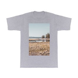 Pelican Creek Yellowstone National Park Relaxing Serene Calm Woods Mountain Camping Hiking Panorama T Shirt | Yellow Stone Image, Farm House Aesthetic, Rustic And Farmhouse, Picture Of Landscape, The Abstract Minimal, Calming Photography, Girls Guys Apartment, Soft Simple Scandi, Cool Nature Pictures, Indie Bohemian Boho 