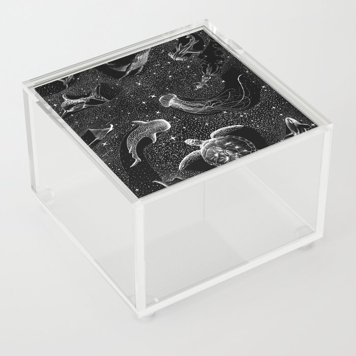 Cosmic Ocean (Black Version) Acrylic Box