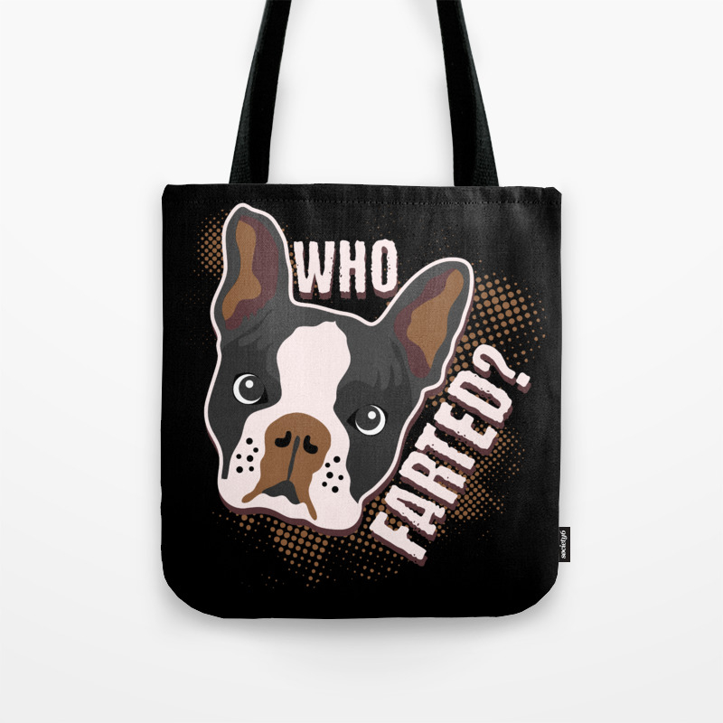 Who Farted Geeky Funny Dog Cat Lover Boston Terrier Illustration