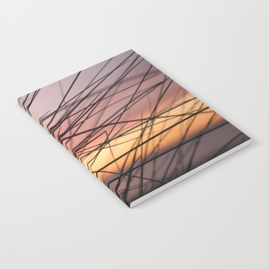 Grasses in the rainbow light of sunset Notebook