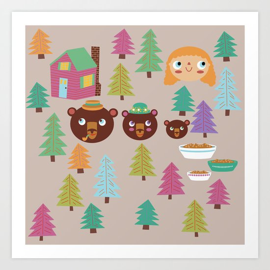 Goldilocks and The Three Bears Art Print