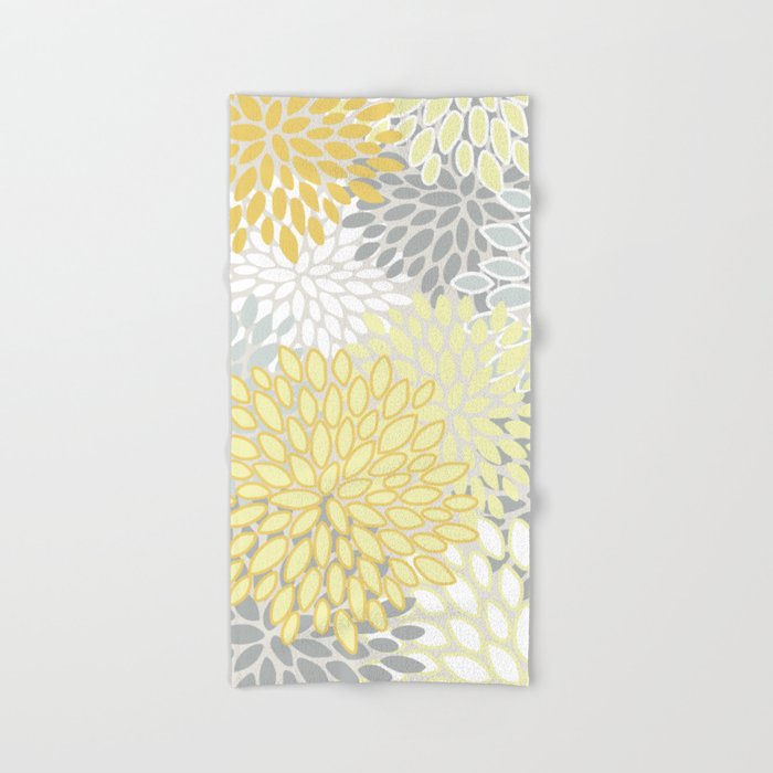 Yellow on sale gray towels